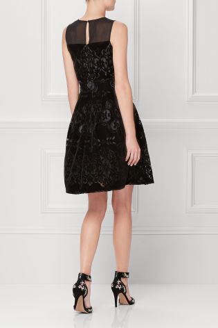 Black Velvet Lace Dress